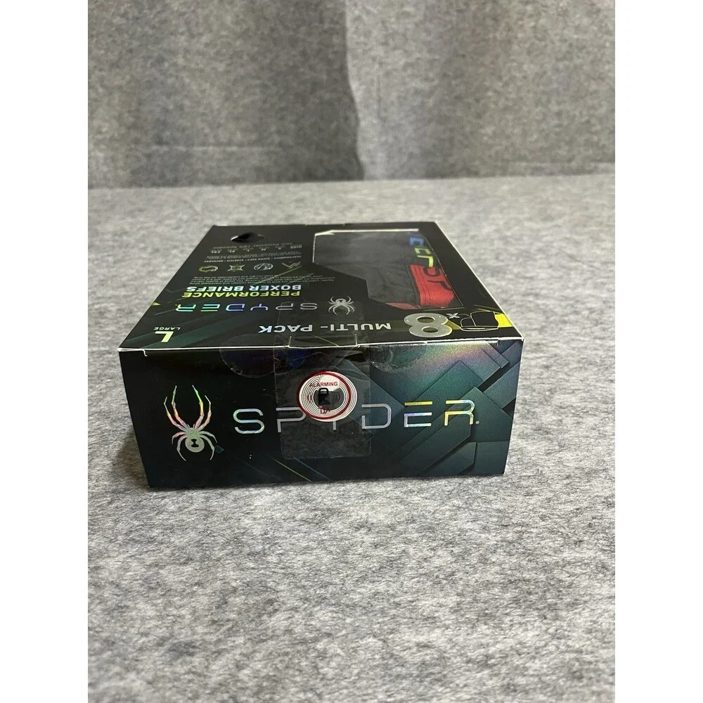 Spyder Performance Boxer Briefs Mens L Super Soft Stretch Recovery 8 Pack A